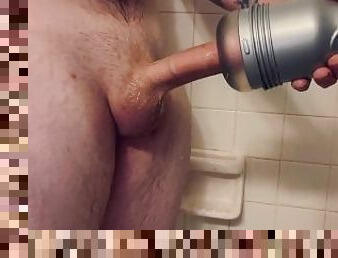 Hard Fucking My Tight Fleshlight in the Shower