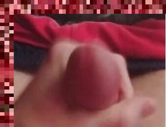 masturbation, amateur, ejaculation-sur-le-corps, maison, point-de-vue, solo