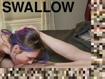 Sloppy bj and swallow