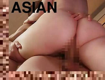 asiatisk, avsugning, busig