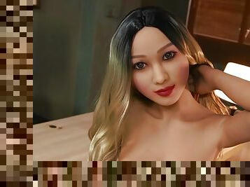 Realistic sex robot blonde with big tits and tight pussy