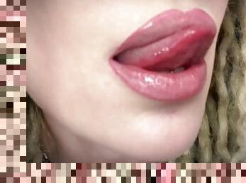 Lip fetish video. Enjoy watching my full, soft, and juicy lips sucking lolypop