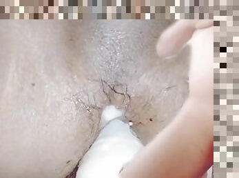 Thai Horny gay Asian boy masturbates with canned pussy and buttplug himself