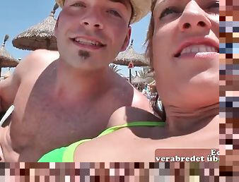 18 year old german teen picked up on the beach while on holiday and fucked after flirting