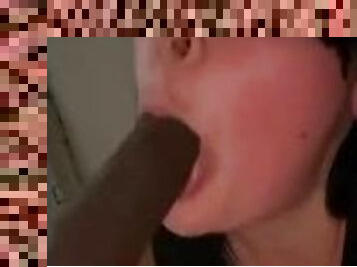 Dildo blow job tease