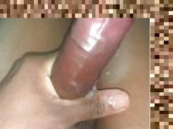 masturbation, énorme-bite, gay, black, ejaculation, horny, mignonne, solo, gros-plan, bite