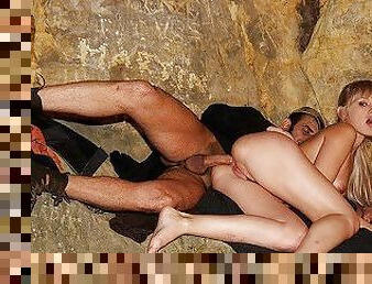 Natalli diangelo meets her secret lover in a cave for anal sex