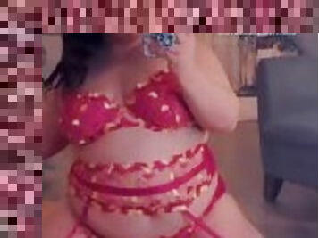Bbw transition to lingerie then nude?!