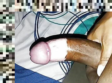 Handjob my big thick cock