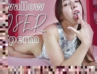 Swallow loser sperm CEI - GoddessYata - Femdom