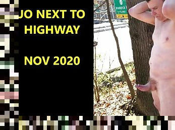 Naked Wank Off By The Highway 11-2020 