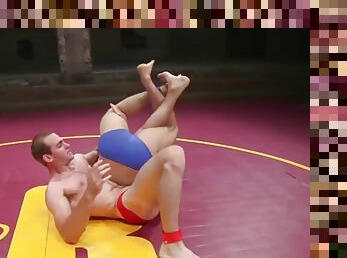 Wrestling stud punished and throatfucked