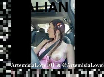 Horny Italian Artemisia Love jerking off in her car OF@ArtemisiaLove101 & ArtemisiaLove9