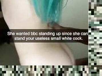 Pale Blue Haired 18 Year Old Slut Cheats Nonstop With Coworkers Big Black Cock