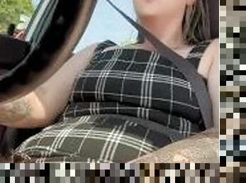 HORNY GOTH SCHOOL GIRL FUCKS HERSELF ON THE WAY HOME