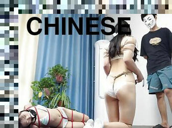 Two Chinese Girls Bondage
