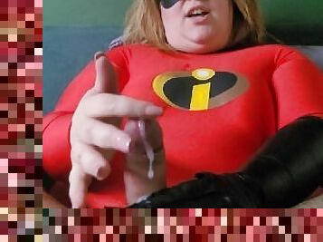 Mrs Incredible Cosplay, Cum Dripping Handjob. ???????? ?? ?????? ???