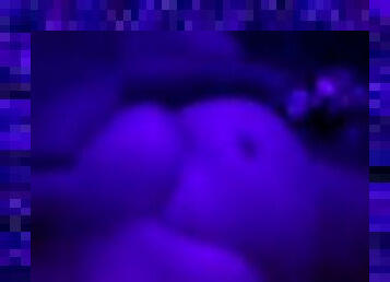 Cum play with me in the tub/ bbw plays with pussy in tub with black light on