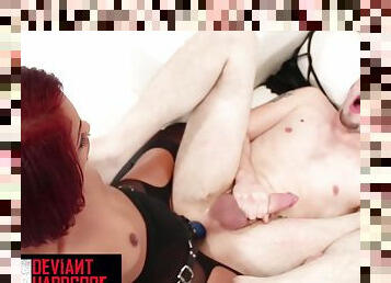 Sexy Dominatrix Pulls Out Her Strap On And Fucks Her Sub In The Ass With Skin Diamond