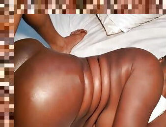 Ebony Babe With Round Ass, Gets Her Pussy Stretch By A Massive Cock 11 Min