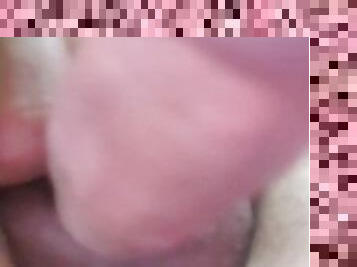 Mushroom head close up with precum