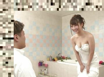 Japanese babe is about to get married, but she wants the best man's dick