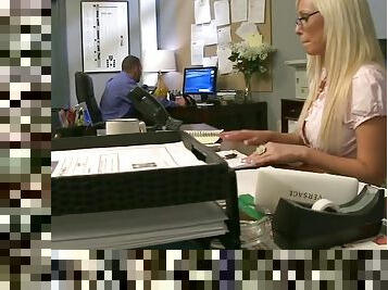 Amazing nude porn at the office with the new secretary