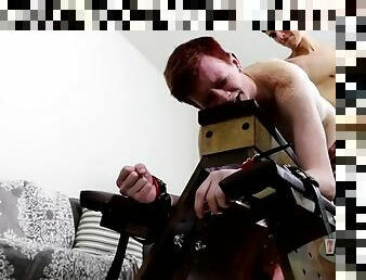 Kinky sub twink ass fucked in bondage