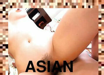 Asian Hairy Slut Loves Big Cocks