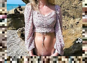 adulterio, al-aire-libre, público, esposa, madurita-caliente, playa, corrida, follando-fucking, casada, cowgirl