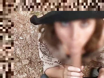 A witch Fucks of stud in the woods! Ask for unblurred footage! Faespanties