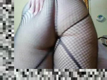 huge ass cellulite pawg wears fishnets bends over to show off giant butt thick thighs amateur fansly