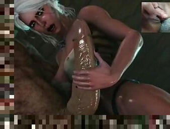 Ciri gets fucked by a huge monster / big clit masturbation