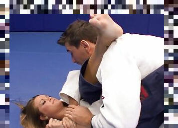 Megan can never be a good judo but as soon as she gets naked and