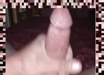 Wife teased all day but didnt get me off, had to jerk it hard and fast. Loud moaning creamy precum