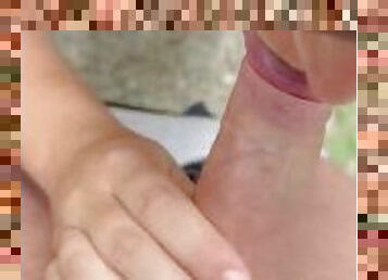 tate-mari, masturbare-masturbation, in-afara, public, muie, laba, masturbare, sperma, excitat, padure