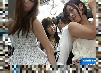 Slutty Japanese Babes on The Bus