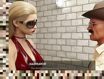 Fashion hot blonde in red dress gets fucked - 3d game