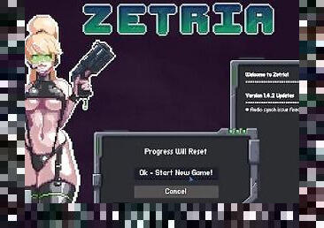 Zetria hentai pixel shooting game hot blondie big breasts fucking monsters