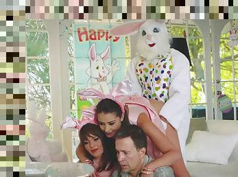 Avi love is getting fucked by a bunny mascot while taking pics with parents