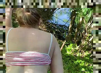 Real outdoor sex on the desert island after swimming
