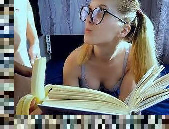 lunettes, russe, étudiante, femme, amateur, babes, fellation, ejaculation-sur-le-corps, ados, maison