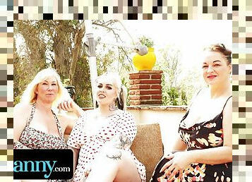 OLDNANNY Three lesbians have sex together on vacation