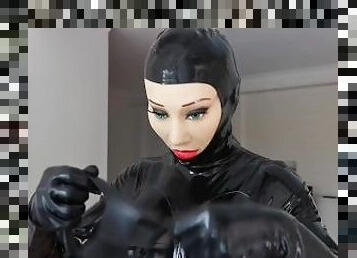 payu-dara-besar, amateur, fetish, latex, solo, patung, topeng, getah