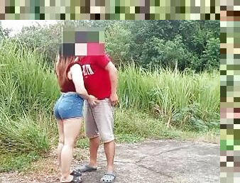 Pinay new viral 2023 Quick risky outdoor fuck, Sabik ako sa tite kahit mahuli kantot pa din