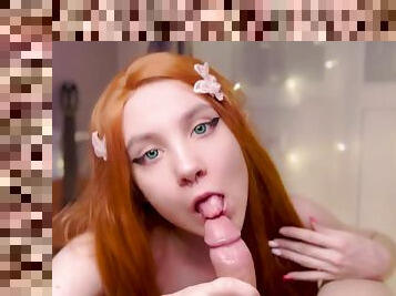 Cute ginger teen sucked my cock