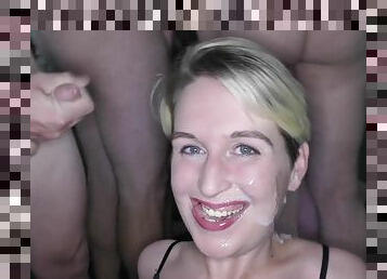 Horny hookers insane bukkake porn video