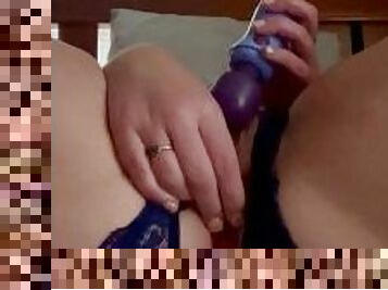 First Solo Video Cumming with my Vibrator and Butt Plug