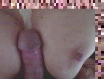 Nipple Pulling and Titty fucking full of cum
