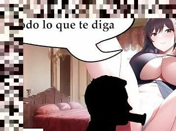 JOI futa, tu nueva ama tiene pene y quiere que se la chupes. En espaol.